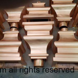 Old World 10 Copper Leader Heads Collector Boxes for 4" Round European Downspouts