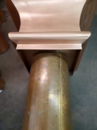 Old World 10 Copper Leader Heads Collector Boxes for 4" Round European Downspouts