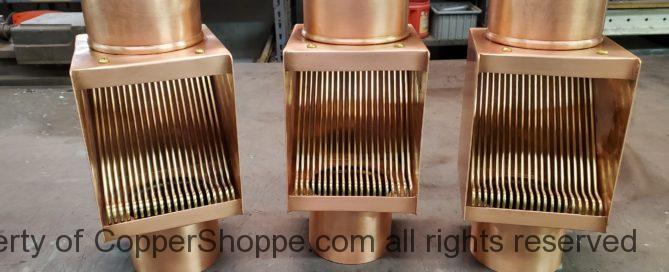 AutoClear I COPPER Series Copper Downspout Leaf and Debris Filters Screens Cleanouts