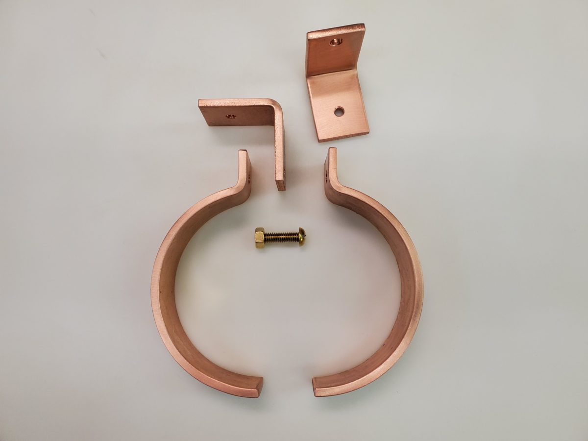 ZAK Copper Downspout Bracket for 4" Round Downspouts The New