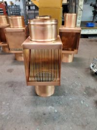 AutoClear I COPPER Series Copper Downspout Leaf and Debris Diverter Filter for project approval