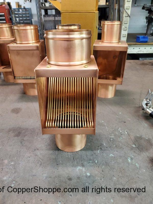 AutoClear I COPPER Series Copper Downspout Leaf and Debris Diverter