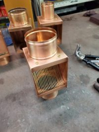 AutoClear I COPPER Series Copper Downspout Leaf and Debris Diverter Filter for project approval