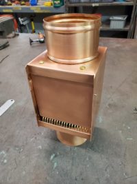 AutoClear I-COPPER series Copper Downspout Cleanouts Leaf and Debris Diverters Filters