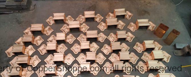 Fleur-de-Lis Ornamental Decorative Copper Downspout Bands Straps