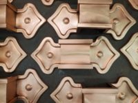 Fleur-de-Lis Ornamental Decorative Copper Downspout Bands Straps