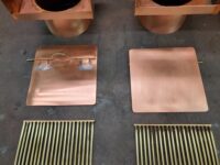 AutoClear I-COPPER Series downspout clean outs leaf and debris diverters filters with door option