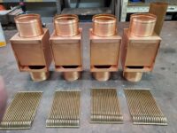 AutoClear I-COPPER Series downspout clean outs leaf and debris diverters filters with door option