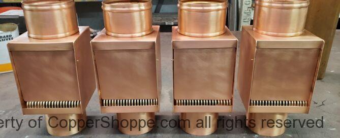 AutoClear I-COPPER Series downspout clean outs leaf and debris diverters filters with door option