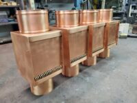AutoClear I-COPPER Series downspout clean outs leaf and debris diverters filters with door option
