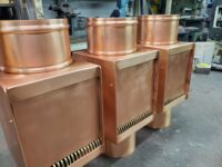 AutoClear I-COPPER Series downspout clean outs leaf and debris diverters filters with door option