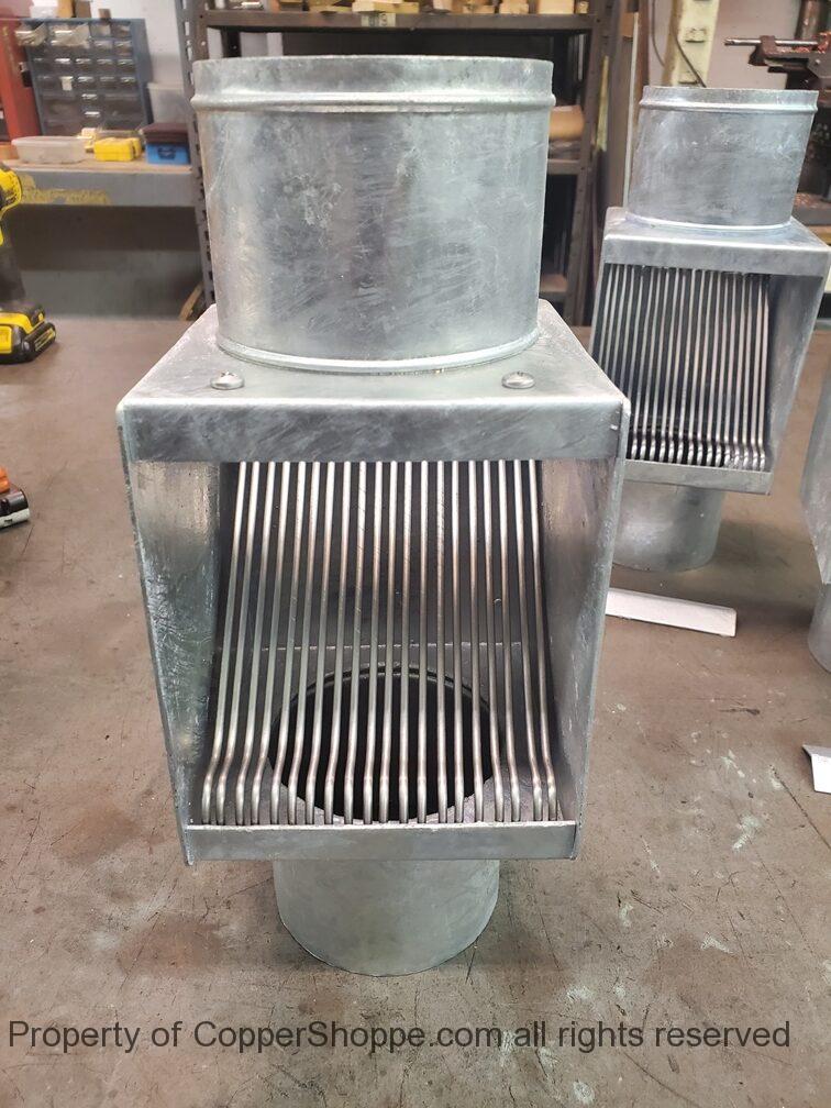 autoclear-i-zinc-coated-steel-4-round-leaf-diverter-debris-cleanout-826-04 AutoClear I-ZINC Series Leaf and Debris Diverter Downspout Cleanout