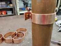 Knoke Copper Downspout Brackets for 4" Round Copper Downspouts