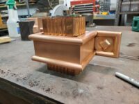 Radmont Ornamental Decorative Copper Downspout Straps and Custom AutoClear Brasstonian