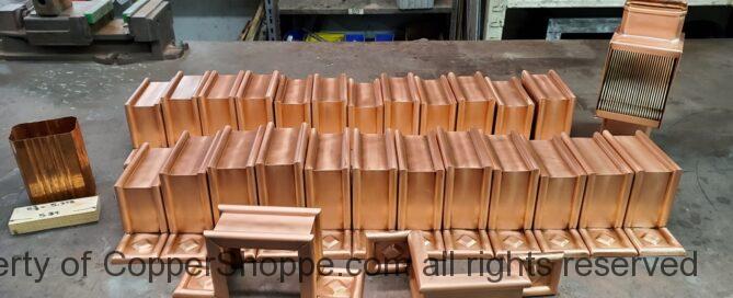 Radmont Ornamental Decorative Copper Downspout Straps and Custom AutoClear Brasstonian