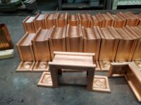Radmont Ornamental Decorative Copper Downspout Straps and Custom AutoClear Brasstonian