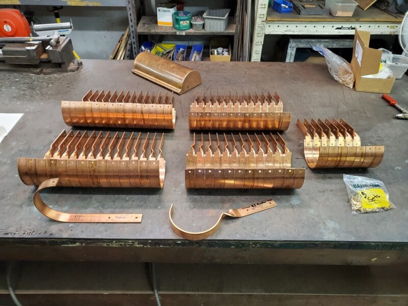 SideRider Copper Gutter Brackets. These are made to fit World Gutter Systems 6" Euro Style Gutter.