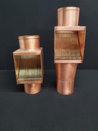 AutoClear HV High Water Volume Copper Downspout Leaf and Debris Diverter Filter Clean Out