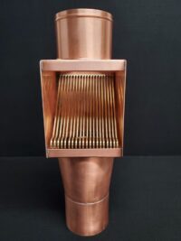 AutoClear HV High Water Volume Copper Downspout Leaf and Debris Diverter Filter Clean Out