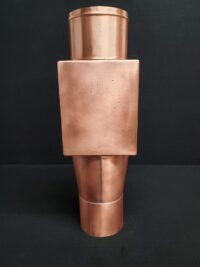 AutoClear HV High Water Volume Copper Downspout Leaf and Debris Diverter Filter Clean Out
