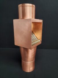 AutoClear HV High Water Volume Copper Downspout Leaf and Debris Diverter Filter Clean Out