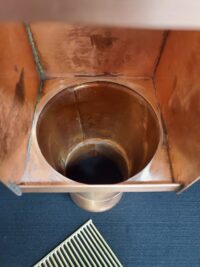AutoClear HV High Water Volume Copper Downspout Leaf and Debris Diverter Filter Clean Out
