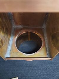 AutoClear HV High Water Volume Copper Downspout Leaf and Debris Diverter Filter Clean Out