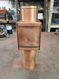 AutoClear HV High Water Volume Copper Downspout Leaf and Debris Diverter Filter Clean Out