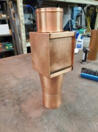 AutoClear HV High Water Volume Copper Downspout Leaf and Debris Diverter Filter Clean Out