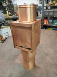 AutoClear HV High Water Volume Copper Downspout Leaf and Debris Diverter Filter Clean Out