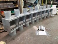 I-ZINC Galvanized AutoClears and one PCSS Downspout Leaf and Debris Diverters Filters Screens Clean Out