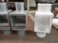I-ZINC Galvanized AutoClears and one PCSS Downspout Leaf and Debris Diverters Filters Screens Clean Out