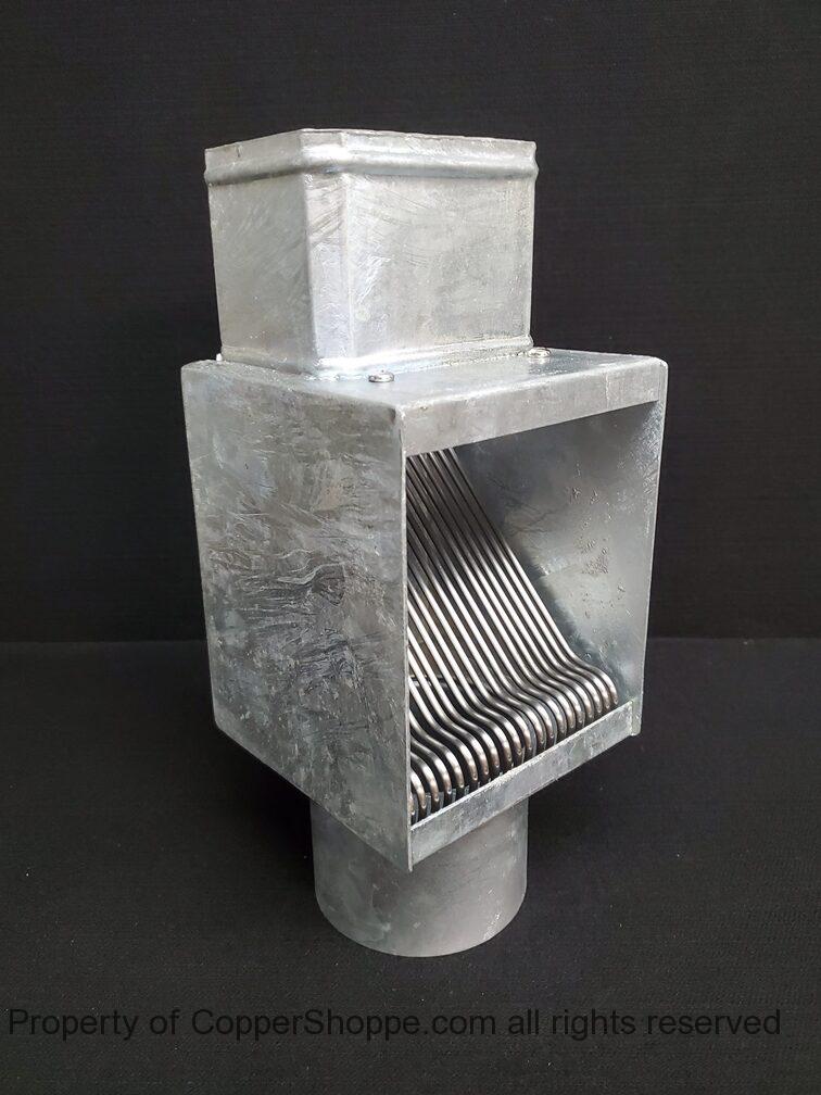 autoclear-i-zinc-series-leaf-debris-diverter-filter-screen-cleanout-96-12 AutoClear I-ZINC Series Leaf and Debris Diverter Downspout Cleanout