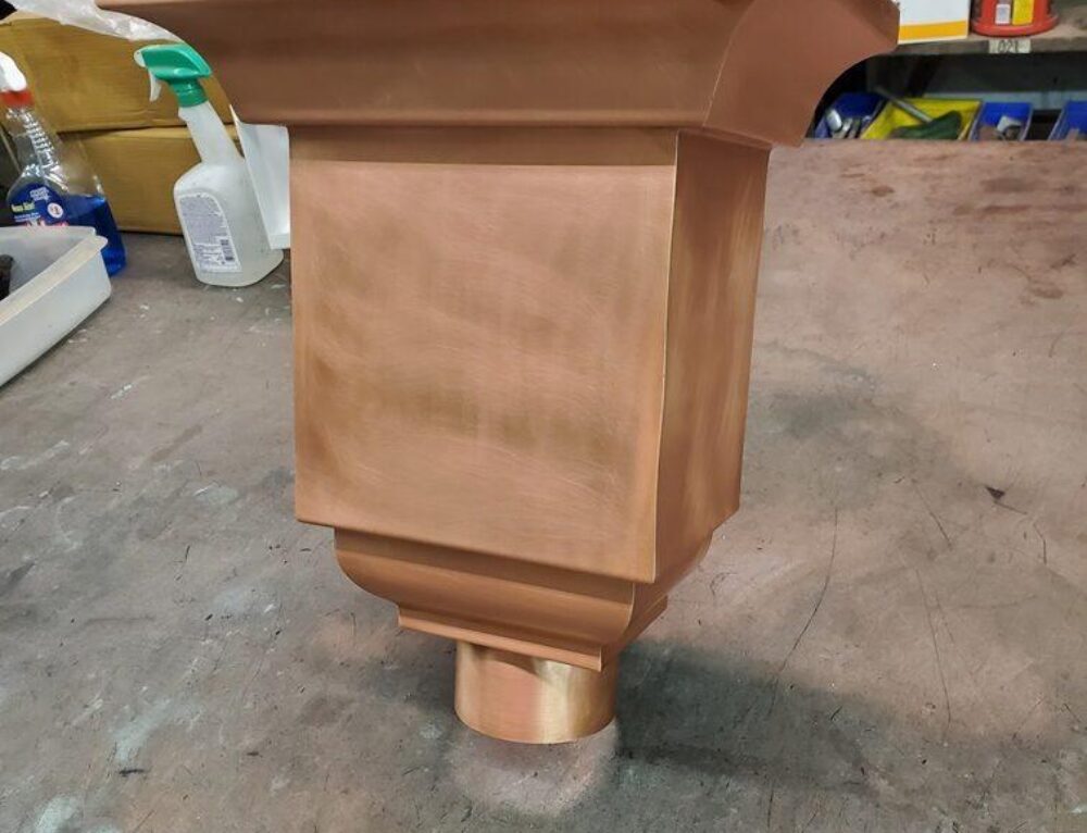 Milner Copper Leader Heads Collector Boxes for 4" Round Copper