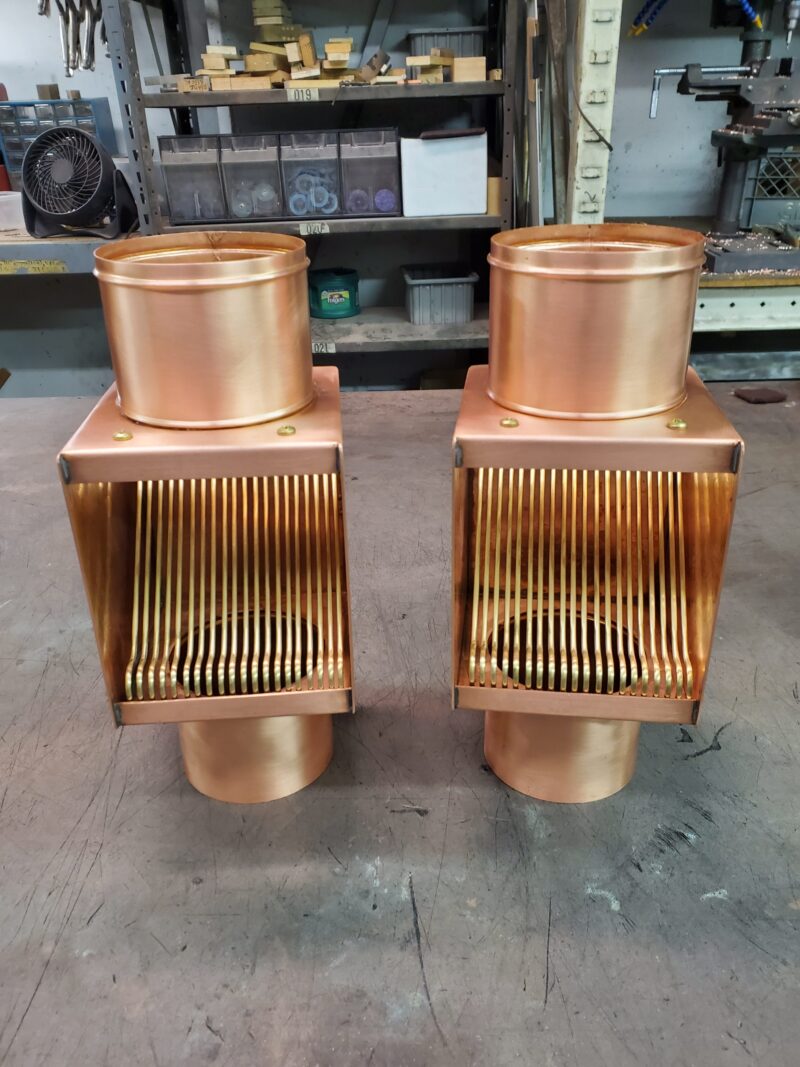 AutoClear I-Copper Downspout Leaf and Debris Diverters Filters