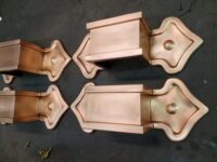 Fleur-di-Lis 2 Ornamental Decorative Copper Downspout Bands Straps Hangers