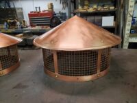 Round Copper Chimney Flue Caps