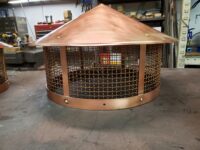 Round Copper Chimney Flue Caps