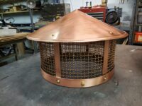 Round Copper Chimney Flue Caps