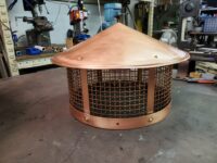 Round Copper Chimney Flue Caps