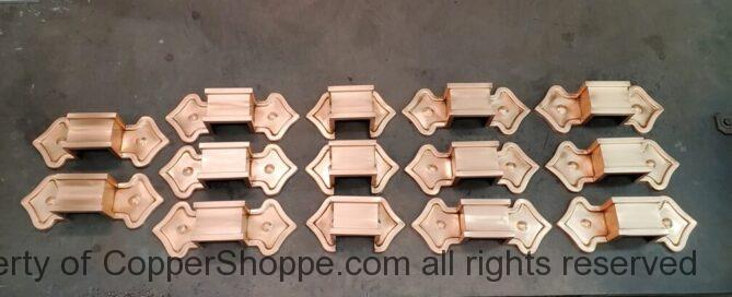 Fleur-de-Lis Ornamental Decorative Copper Downspout Bands Straps