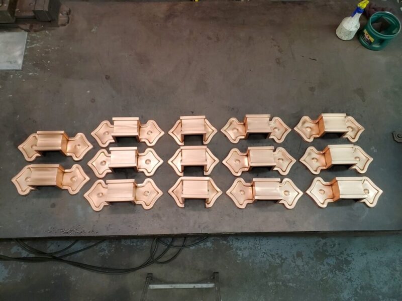 Fleur-de-Lis Ornamental Decorative Copper Downspout Bands Straps