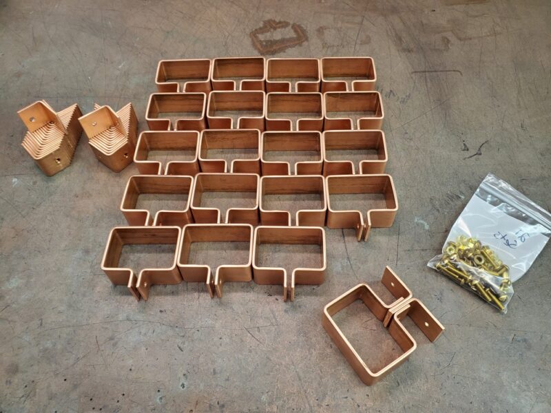 Knoke Copper Downspout Brackets for 3" by 2" Downspouts