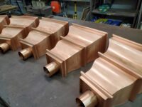 Old World 5 Copper Leader Boxes Conductor Heads