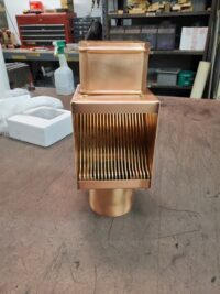 AutoClear I-COPPER Leaf and Debris Diverter Filter Cleanout for 4 by 3 downspouts