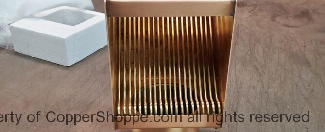 AutoClear I-COPPER Leaf and Debris Diverter Filter Cleanout for 4 by 3 downspouts