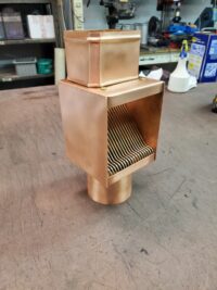 AutoClear I-COPPER Leaf and Debris Diverter Filter Cleanout for 4 by 3 downspouts
