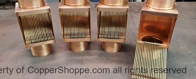 AutoClear I-COPPER Series Downspout Leaf and Debris Diverters Filters Screens with Soldered in Place Diverter Plates