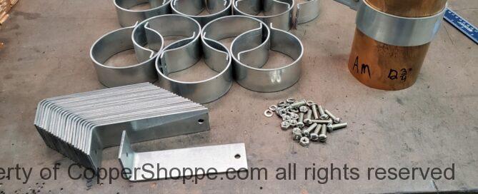 Knoke Downspout Brackets in Galvanized Steel for 5.5" Stand Off