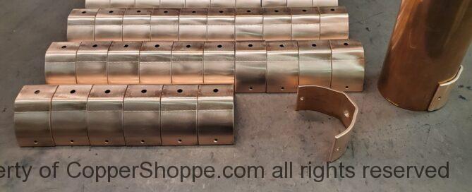RDSU Copper Downspout Brackets for 3" Round Copper Downspouts